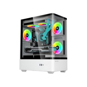 Value-Top NUBIA20F5W Micro ATX Full White ARGB Gaming Casing