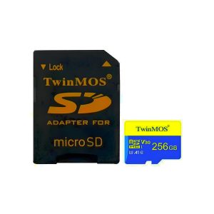 Twinmos 256GB MicroSDHC U3 Class 10 V30 A1 Memory Card with Adapter